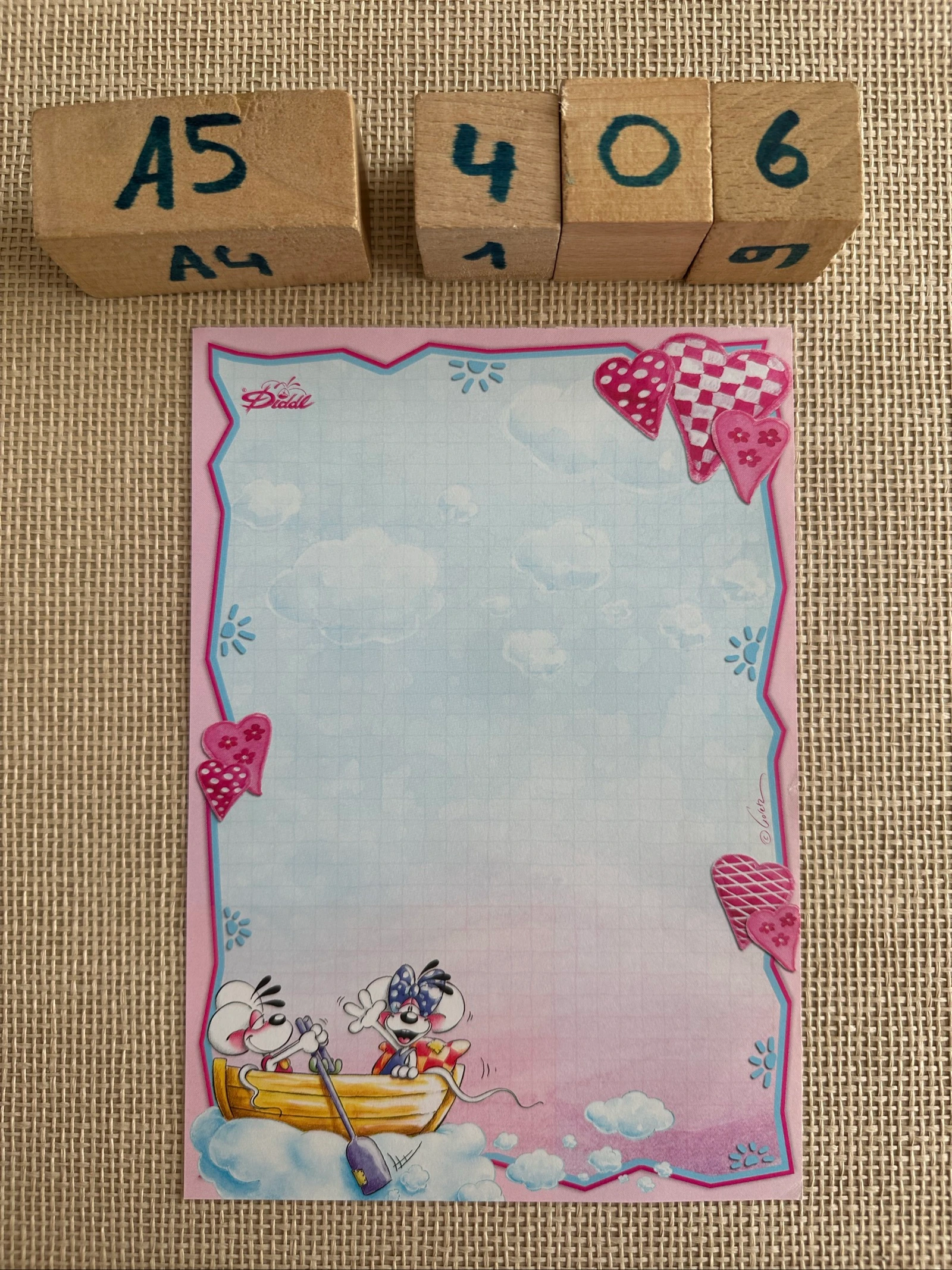 Diddl gekleurd briefpapier A5 nr.406